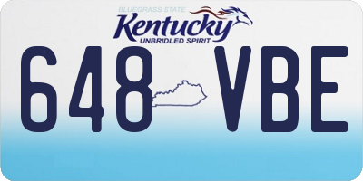KY license plate 648VBE