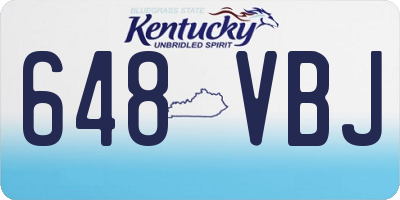 KY license plate 648VBJ