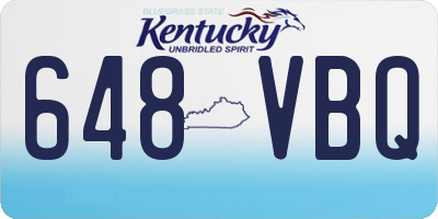 KY license plate 648VBQ