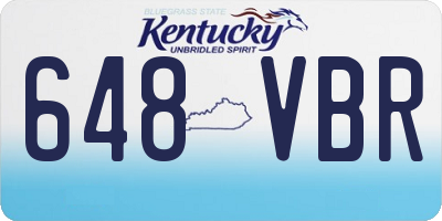 KY license plate 648VBR