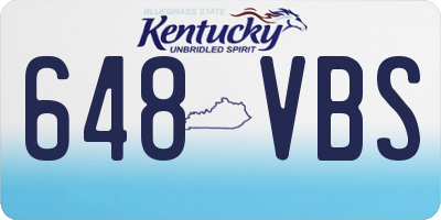 KY license plate 648VBS