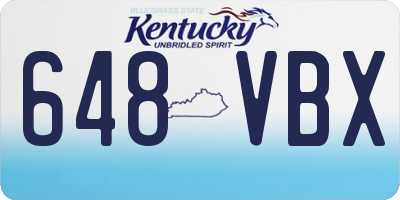 KY license plate 648VBX