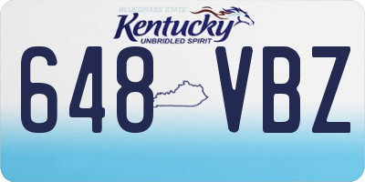KY license plate 648VBZ