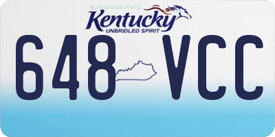 KY license plate 648VCC