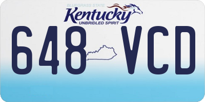 KY license plate 648VCD