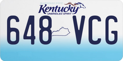 KY license plate 648VCG