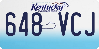 KY license plate 648VCJ