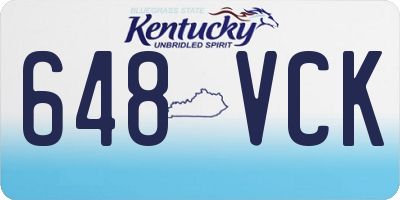KY license plate 648VCK