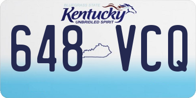 KY license plate 648VCQ
