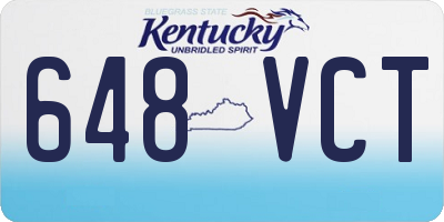 KY license plate 648VCT