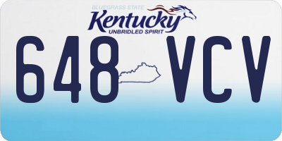 KY license plate 648VCV