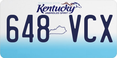 KY license plate 648VCX