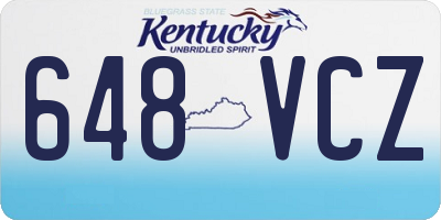 KY license plate 648VCZ