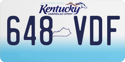 KY license plate 648VDF