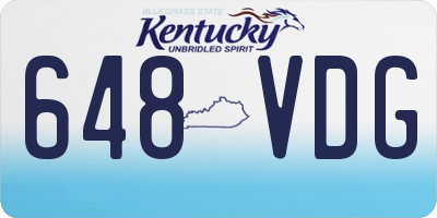 KY license plate 648VDG