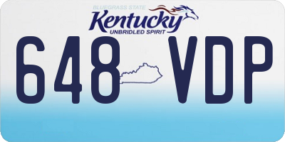 KY license plate 648VDP