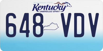 KY license plate 648VDV