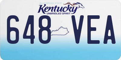 KY license plate 648VEA