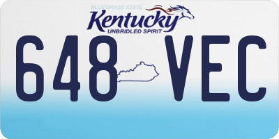 KY license plate 648VEC