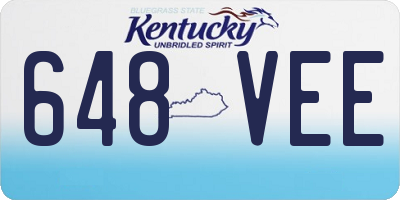 KY license plate 648VEE