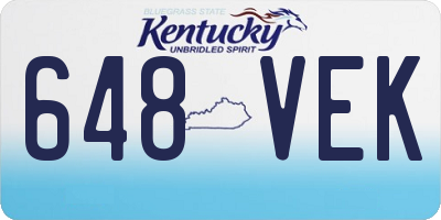 KY license plate 648VEK