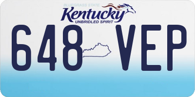 KY license plate 648VEP