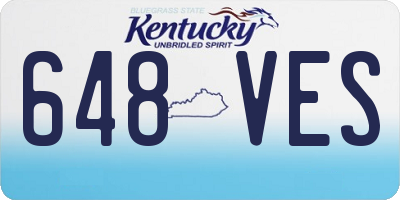 KY license plate 648VES