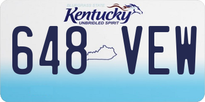 KY license plate 648VEW