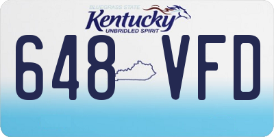 KY license plate 648VFD