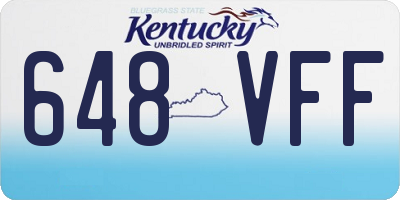 KY license plate 648VFF