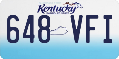 KY license plate 648VFI