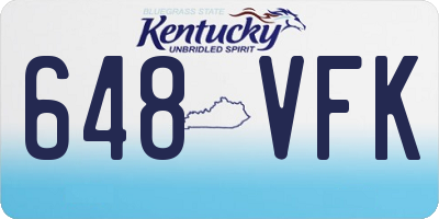 KY license plate 648VFK