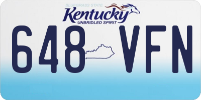 KY license plate 648VFN