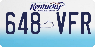 KY license plate 648VFR