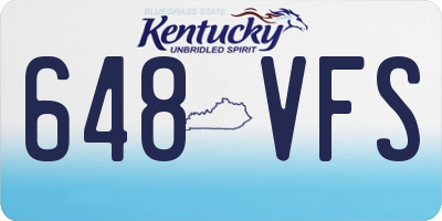 KY license plate 648VFS