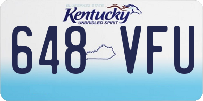 KY license plate 648VFU