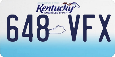 KY license plate 648VFX