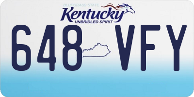 KY license plate 648VFY