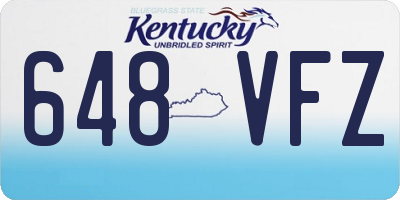 KY license plate 648VFZ