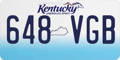 KY license plate 648VGB