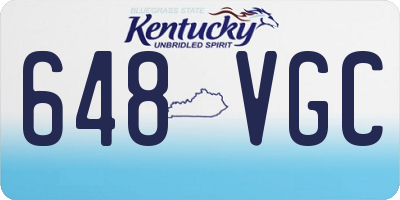 KY license plate 648VGC