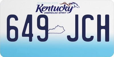 KY license plate 649JCH