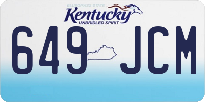 KY license plate 649JCM