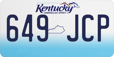 KY license plate 649JCP
