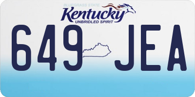 KY license plate 649JEA