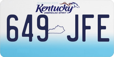 KY license plate 649JFE