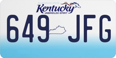 KY license plate 649JFG