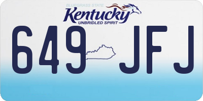 KY license plate 649JFJ