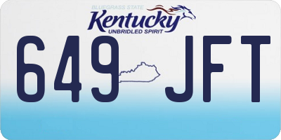 KY license plate 649JFT