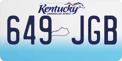 KY license plate 649JGB